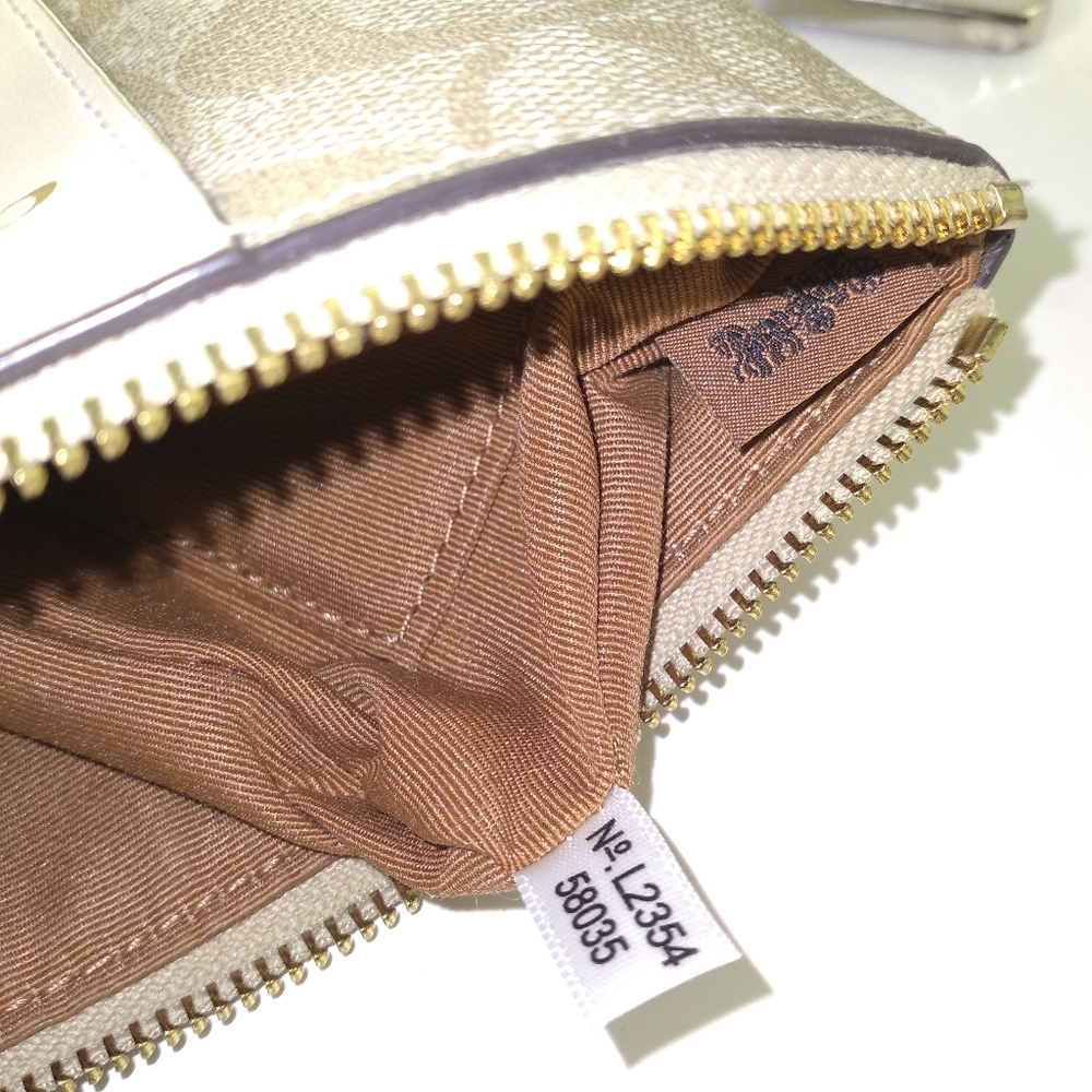 Coach Signature Leather Canvas Light Khaki Mini Rowan File Crossbody Bag Set - Picture 11 of 16